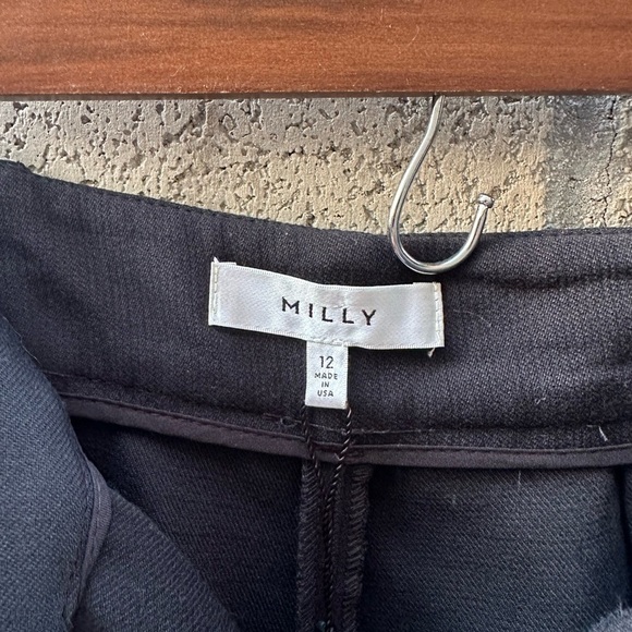 NWT! Milly Nash Cady Pants Trousers Black Women’s Size 12 - Picture 6 of 12